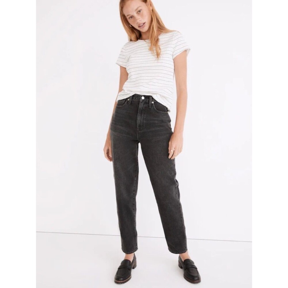 Madewell Baggy Tapered Jeans in Mackinnon Wash (Black) 100% Cotton | Size 26